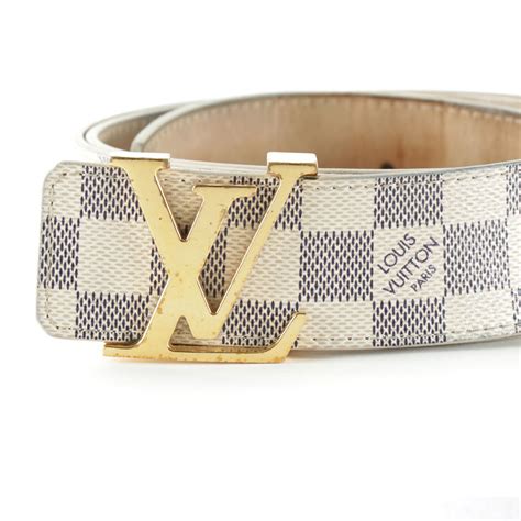 louis vuitton damier azur belt men's|Louis Vuitton monogram belt.